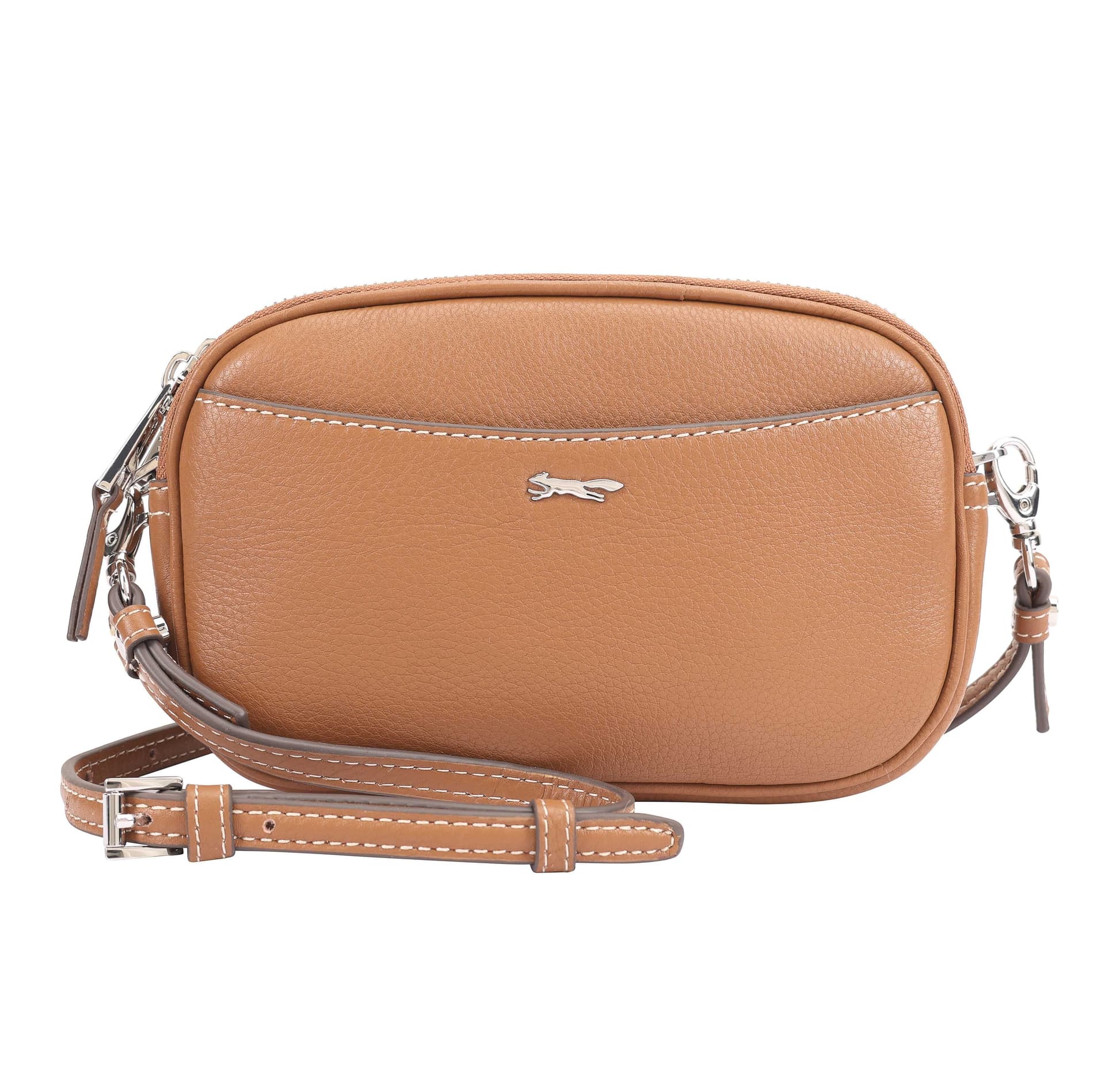 Paul Costelloe Paul Costelloe Women's Baldo Leather Crossbody Bag in Brown