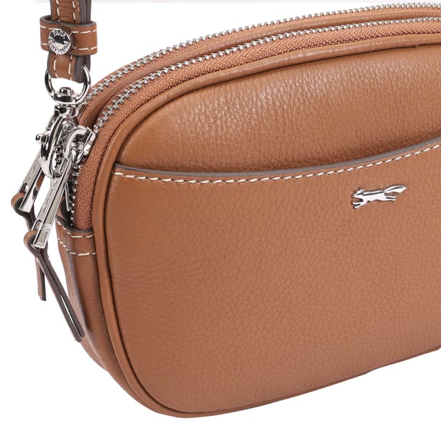 Paul Costelloe Paul Costelloe Women's Baldo Leather Crossbody Bag in Brown - 2