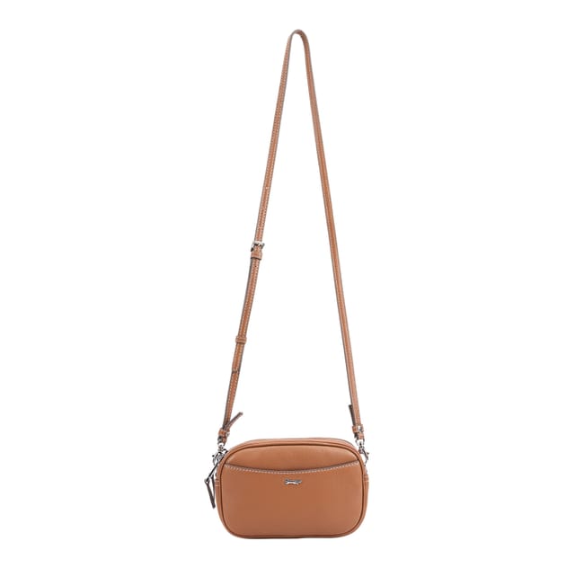 Paul Costelloe Paul Costelloe Women's Baldo Leather Crossbody Bag in Brown - 3