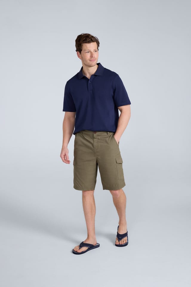 Animal Animal Men's 'Atlantis' Cotton Cargo Shorts Casual Multi Pocket Stylish Half Pants in Khaki - 2
