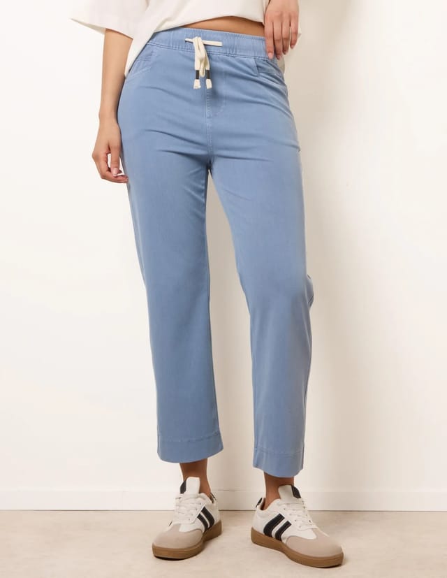Blue Vanilla Elasticated Waist Trouser With Drawstring - 2