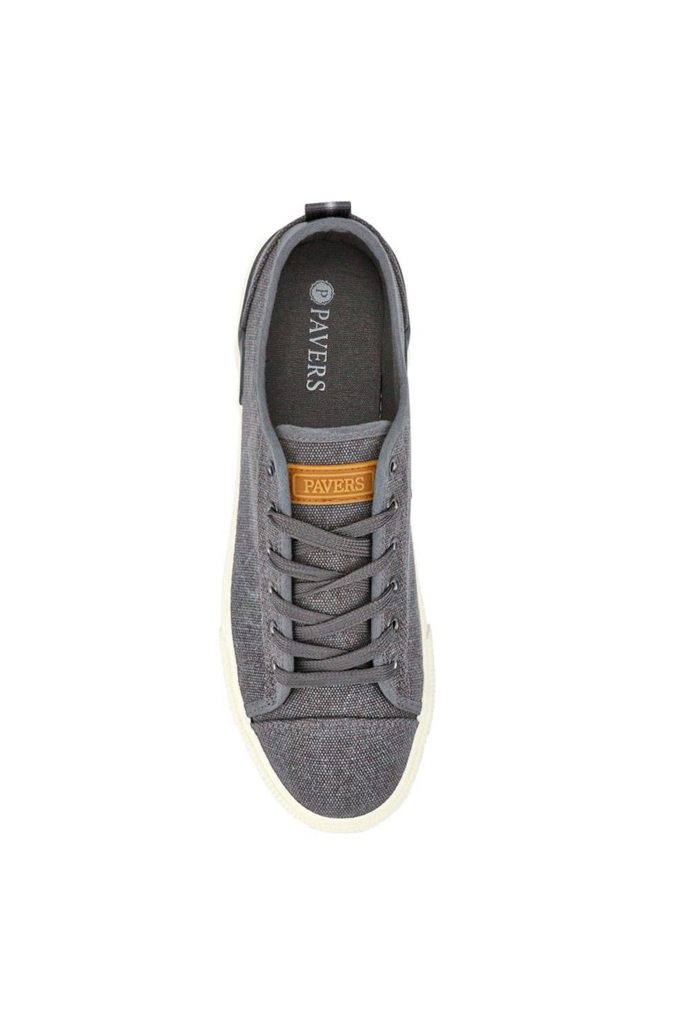 Pavers Pavers Men's Casual Lace-Up Trainers in Grey - 4