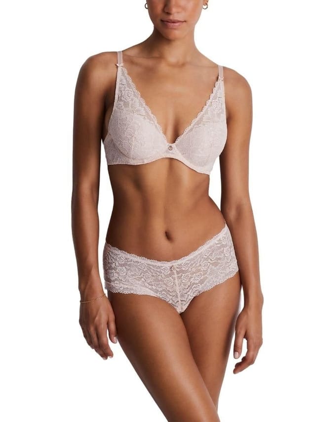 Aubade Aubade Women's Rosessence Care High Apex Plunge Bra in Pink - 3