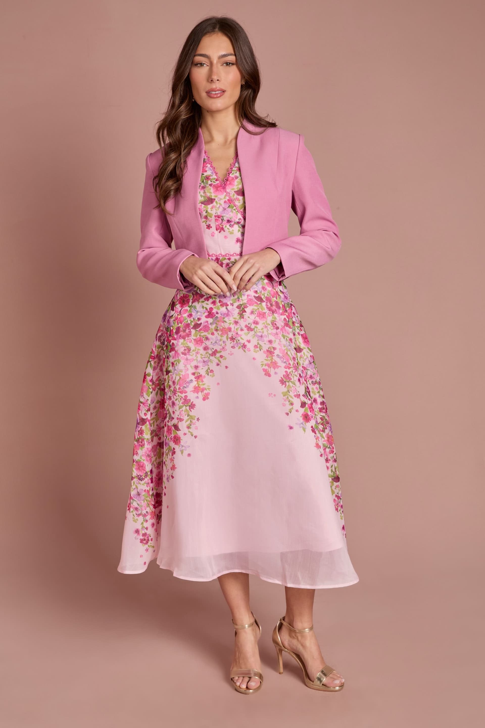 Coast Coast Women's Bow Back Long Sleeve Jacket in Rose
