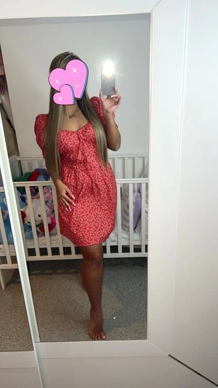 New Look Red floral print tie front mini dress