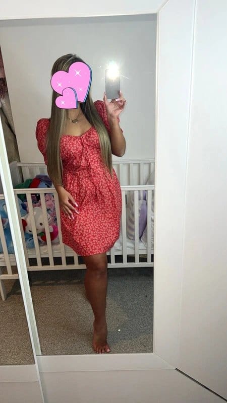 Red floral print tie front mini dress