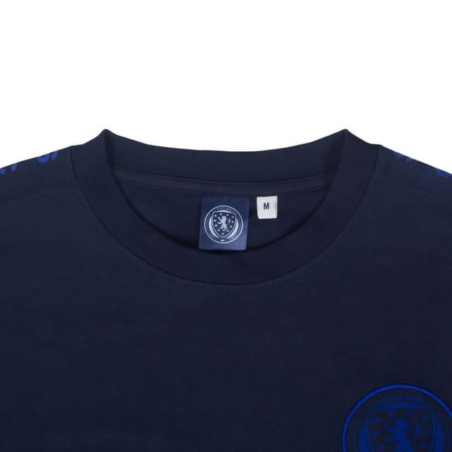 Scottish FA Scottish FA Men's Adults Cotton T-Shirt in Navy - 3