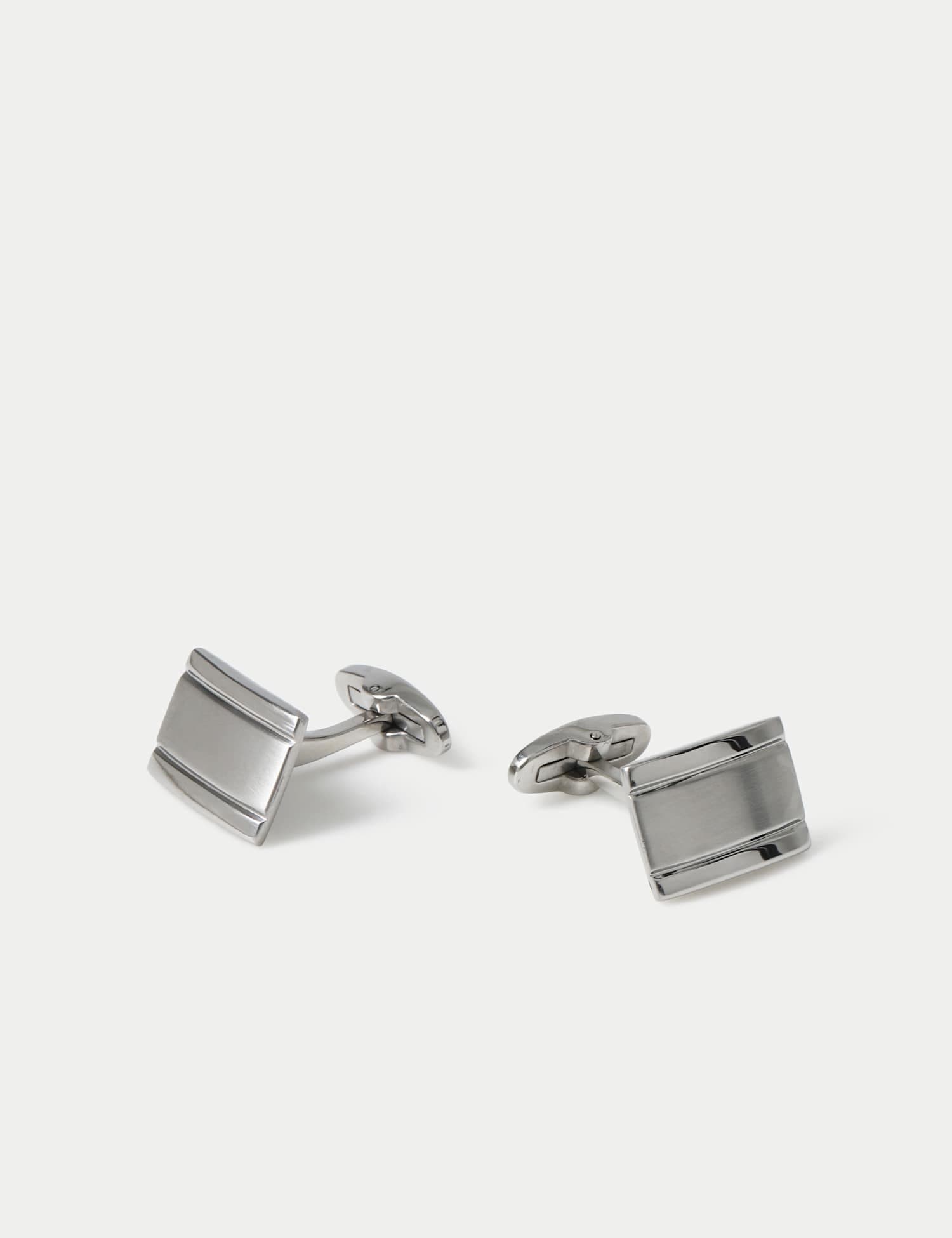 Marks & Spencer M&S Brushed Cufflinks Silver