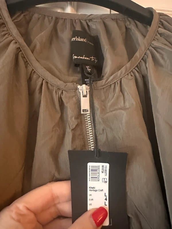 River Island River Island Khaki Puff Sleeve Jacket