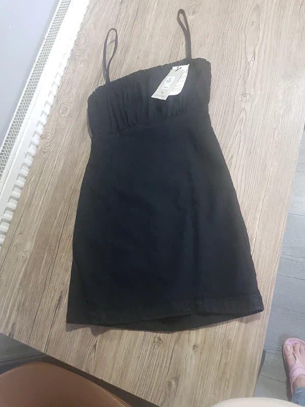 Primark Black denim minidress size 12