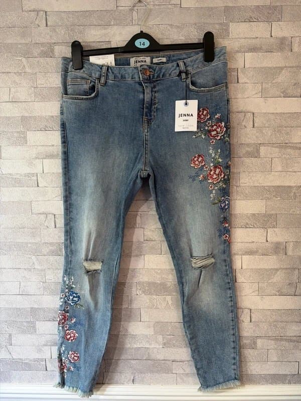 New Look New Look Jenna Petite Ripped Jeans - Size 14