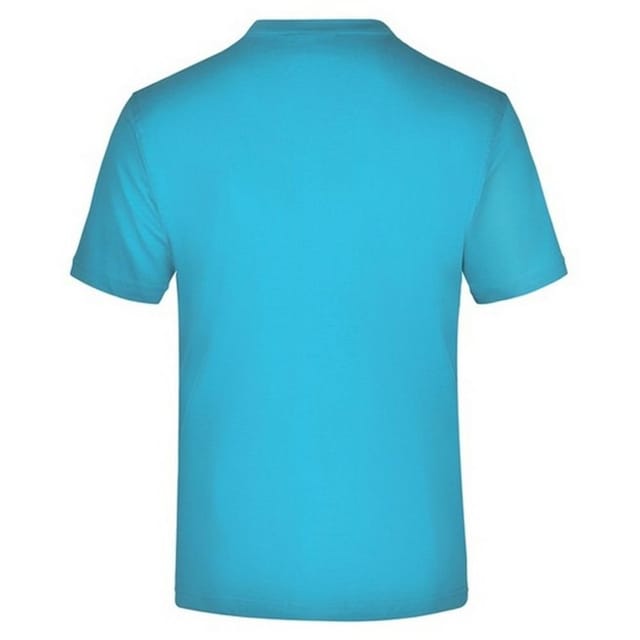 James and Nicholson James and Nicholson Men's Medium Round Neck T-Shirt in Turquoise - 2