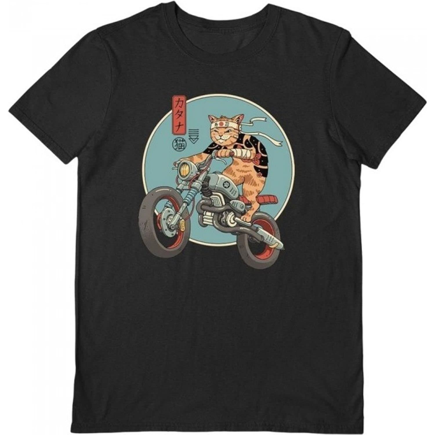 Vincent Trinidad Vincent Trinidad Men's Catana Motorcycle T-Shirt in Black
