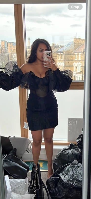 ASOS ASOS Luxe black lace dress with wire Bardot