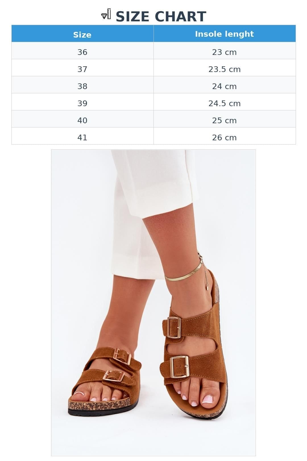Love Lace Love Lace Women's Suede Cork Platform Sandals With Gold Buckles & Straps in Brown - 4