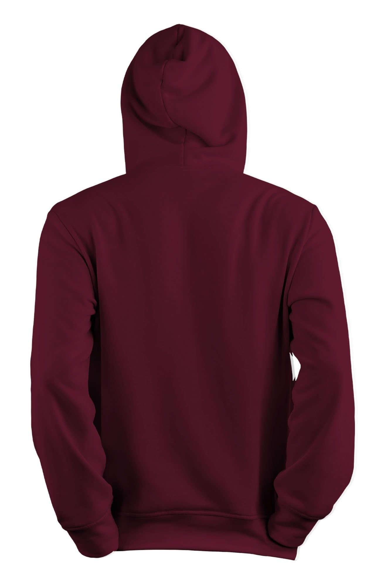 Bad Zebedee Bad Zebedee Men's Retro Lines Narrowboat Hoodie in Burgundy - 3