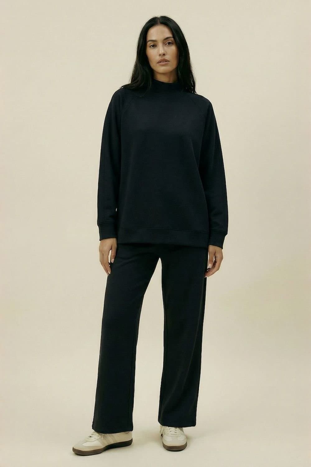 The Night Store The Night Store Women's Black Turtle Neck Lounge Trouser Set