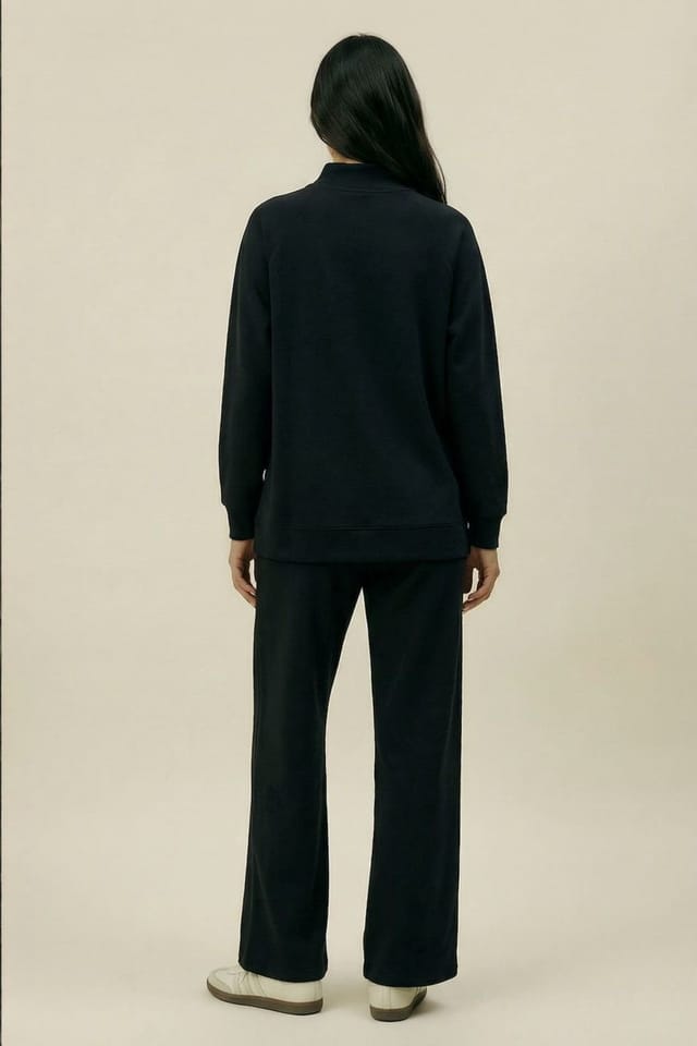 The Night Store The Night Store Women's Black Turtle Neck Lounge Trouser Set - 3