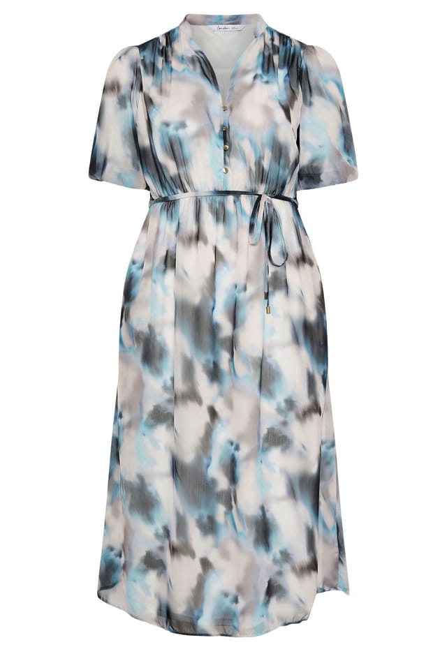 Yours Yours Women's Abstract Puff Sleeve Shirt Dress - 2