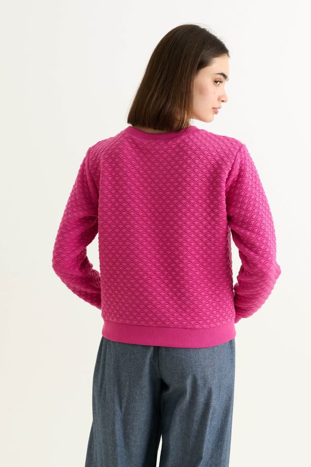 Louche Louche Women's Jan Scallop Quilt Sweatshirt - Pink - 2