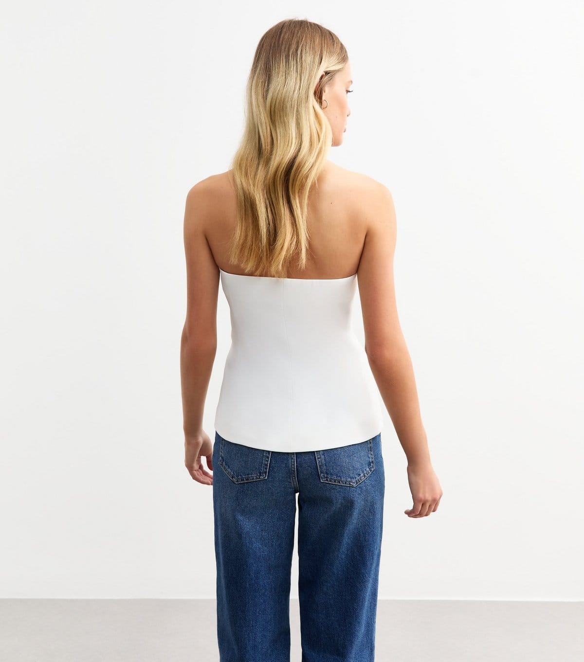 New Look Women's White Button Front Bandeau Waistcoat New Look - 4