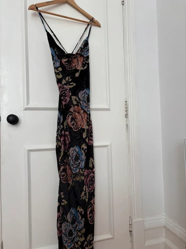 ASOS Drape velvet evening dress