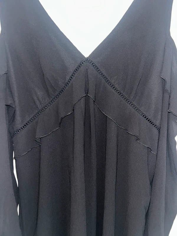 New Look New look black midi dress off shoulder sleeves