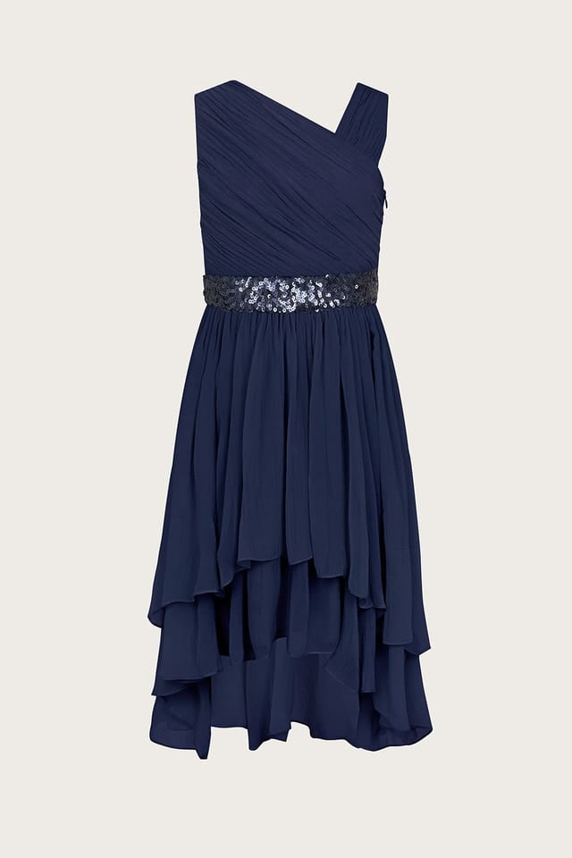 Monsoon Monsoon Women's Abigail One-Shoulder Prom Dress Blue - 2