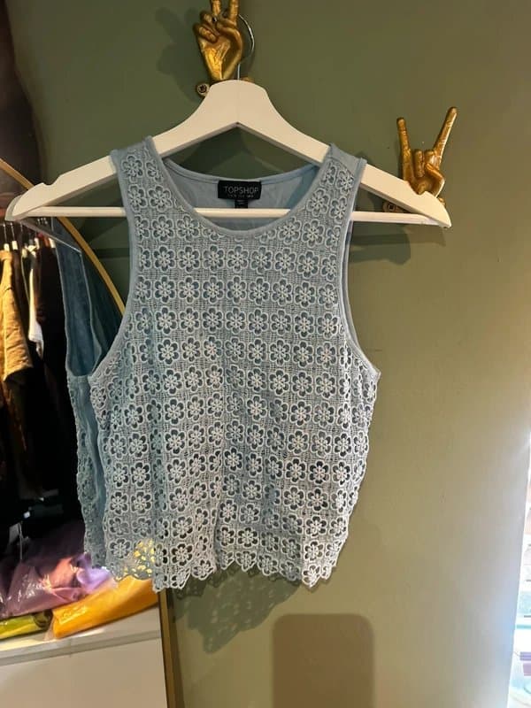 Topshop Topshop cropped crochet top