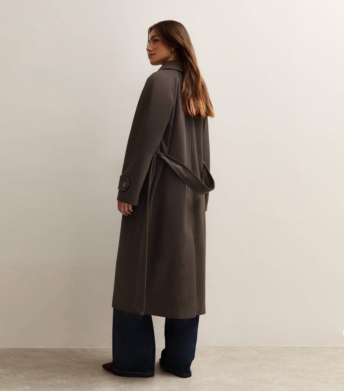 New Look Women's Petite Dark Brown Button Front Formal Coat New Look - 4