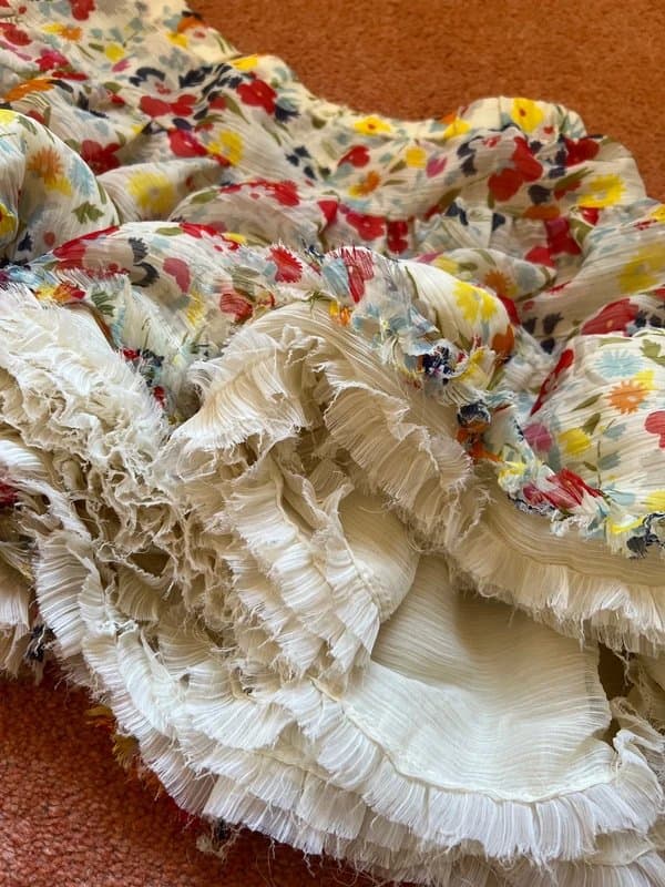 Topshop Topshop Floral Chiffon Tutu Ruffle Skirt 10