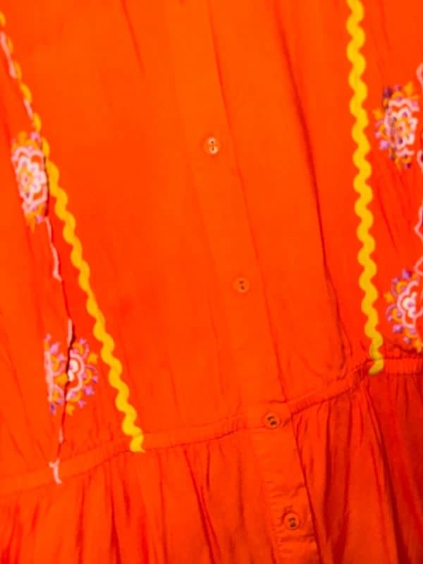 Never Fully Dressed Never Fully Dressed Orange Embroidered Dress Size 14 NEW