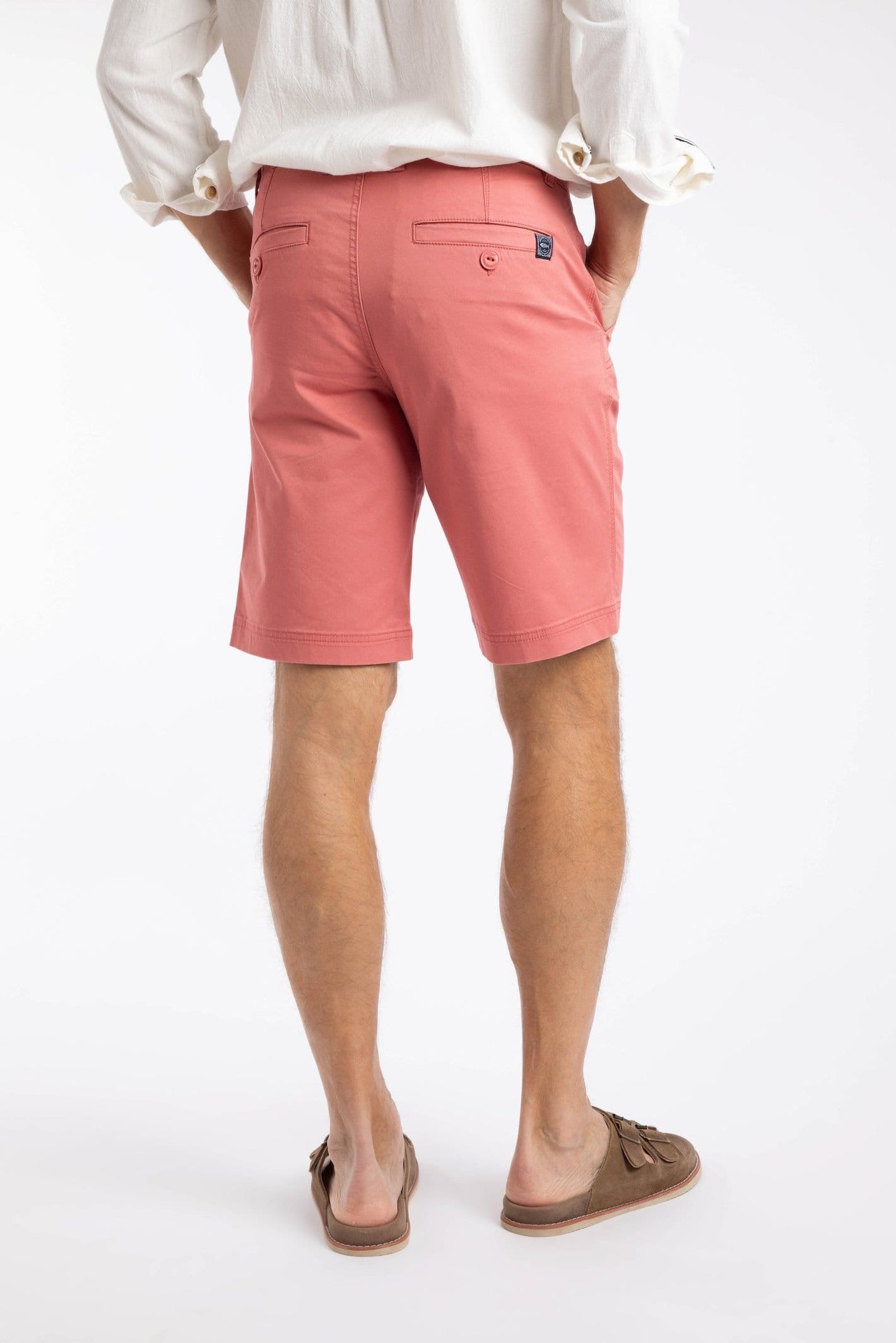 Weird Fish Weird Fish Men's Rayburn Cotton Flat Front Shorts in Light Red - 4