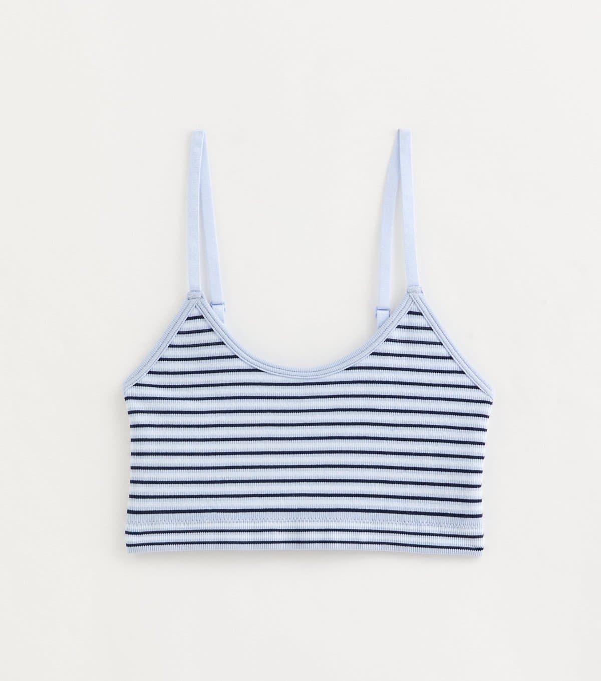 New Look Girls' Light Blue Striped Ribbed Seamless Bralette New Look