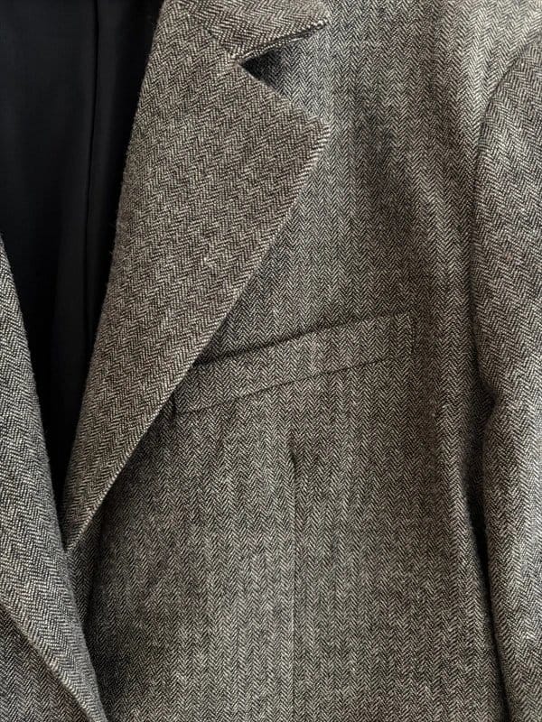 Bershka Brown Herringbone Oversized Blazer