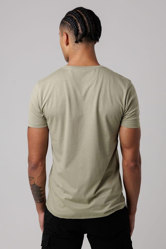 Firetrap Firetrap Men's Regular Fit Cotton T-Shirt with Logo in Green - 2