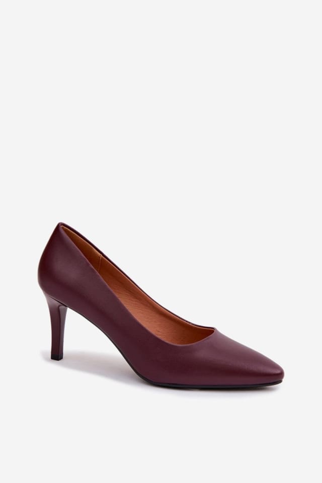 Love Lace Love Lace Women's High Heels Comfortable Elegant Evening Pumps for Parties in Burgundy - 2