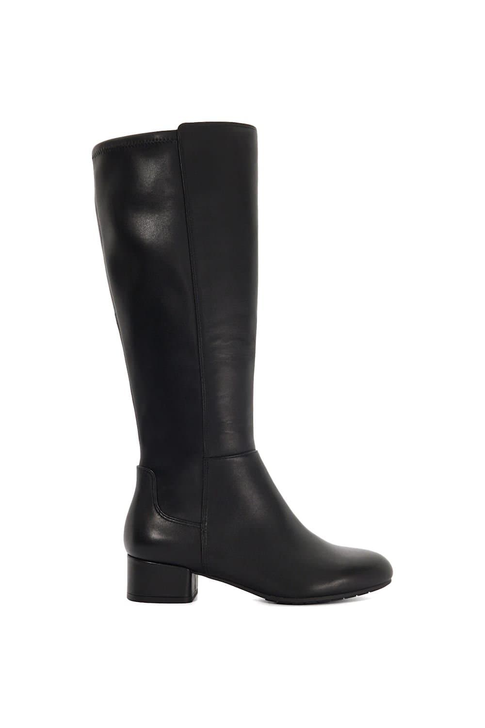 Dune London Dune London Women's Wide Fit 'Tayla' Leather Knee High Boots in Black