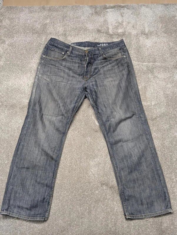 GAP GAP 1969 Jeans Mens 36x30 Straight Blue Light Wash Denim Pants - Used Condition