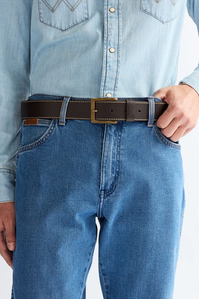 Wrangler Wrangler Men's Metal Loop Belt Brown - 3