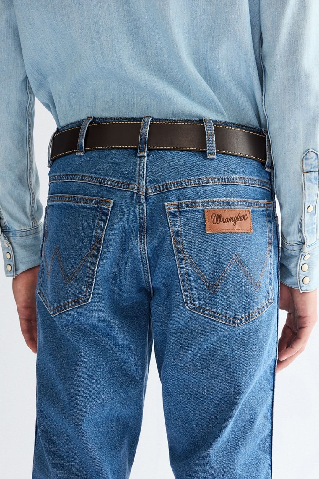 Wrangler Wrangler Men's Metal Loop Belt Brown - 4