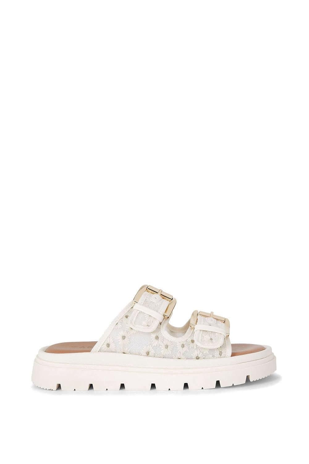 Carvela Carvela White Mesh Daisy Embroidered Sandals
