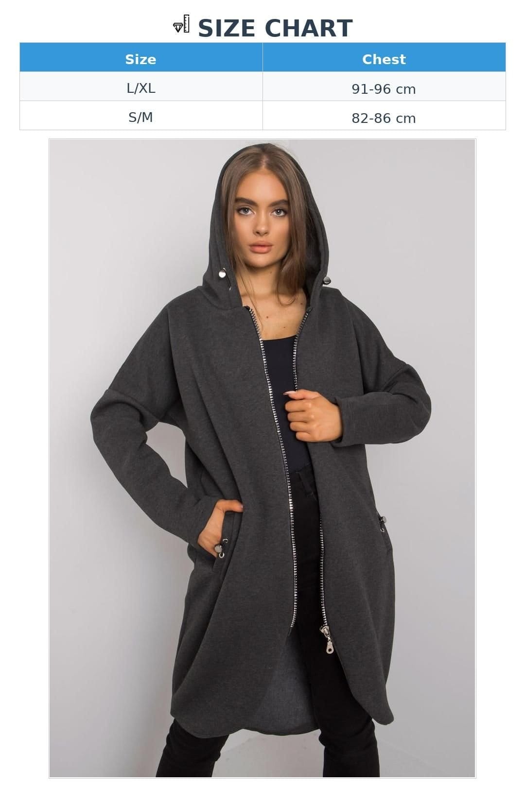 Love Lace Love Lace Women's Paris Extended Fit Zip Hoodie Sweatshirt in Grey - 4