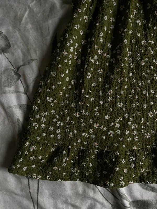 Bershka Daisy/Floral Vintage Milkmaid Style Summer Mini Dress