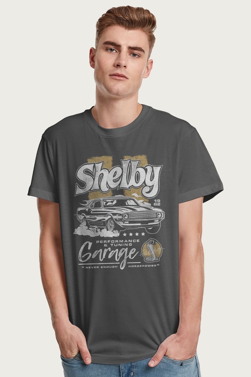 Shelby Shelby Men's Performance & Tuning Garage T-Shirt in Charcoal - 1