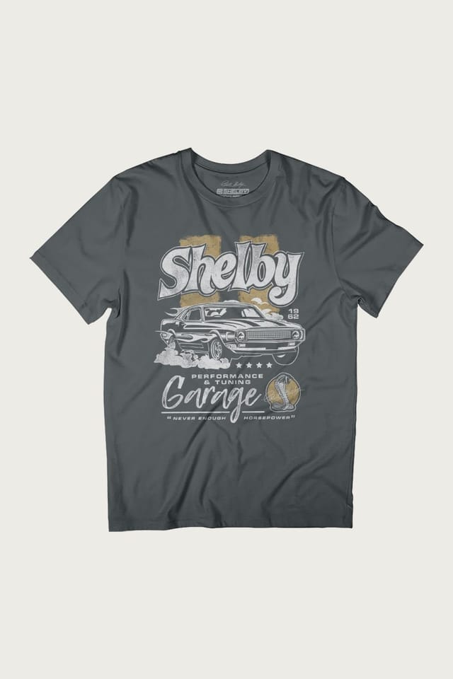 Shelby Shelby Men's Performance & Tuning Garage T-Shirt in Charcoal - 2