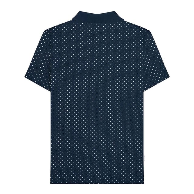 Lambretta Lambretta Men's SS24 Polka Dot Polo Shirt in Navy - 2