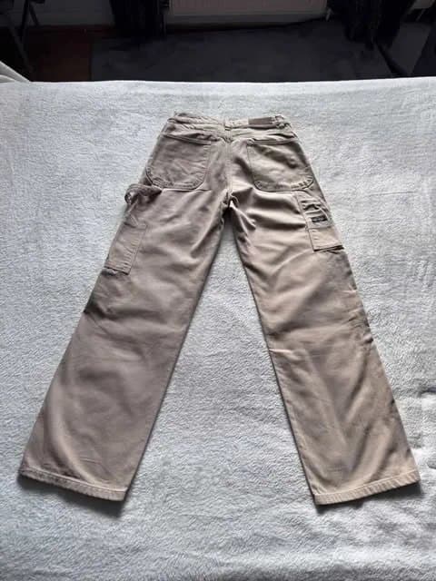 Bershka Bershka Beige Cargo Straight Pants – Size UK 8 (EU 36)