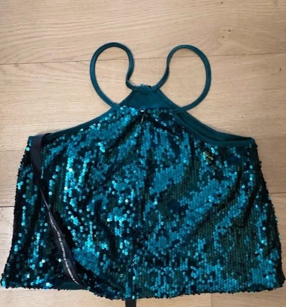 ASOS New KYO at Asos size 16 all over sequin festival / party crop top