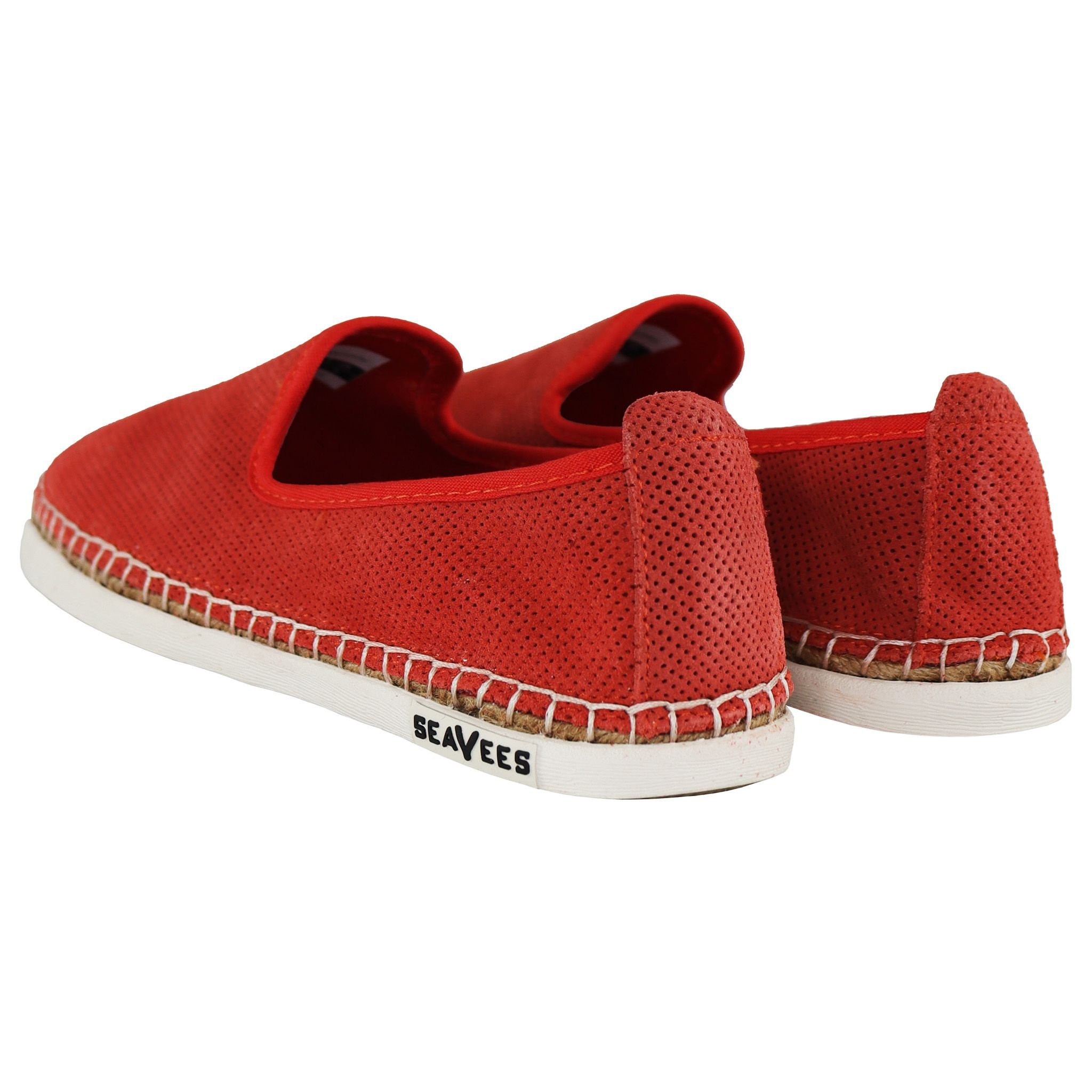 Seavees Seavees Women's Ocean Park Slip-On Red Suede Leather Shoes - 3